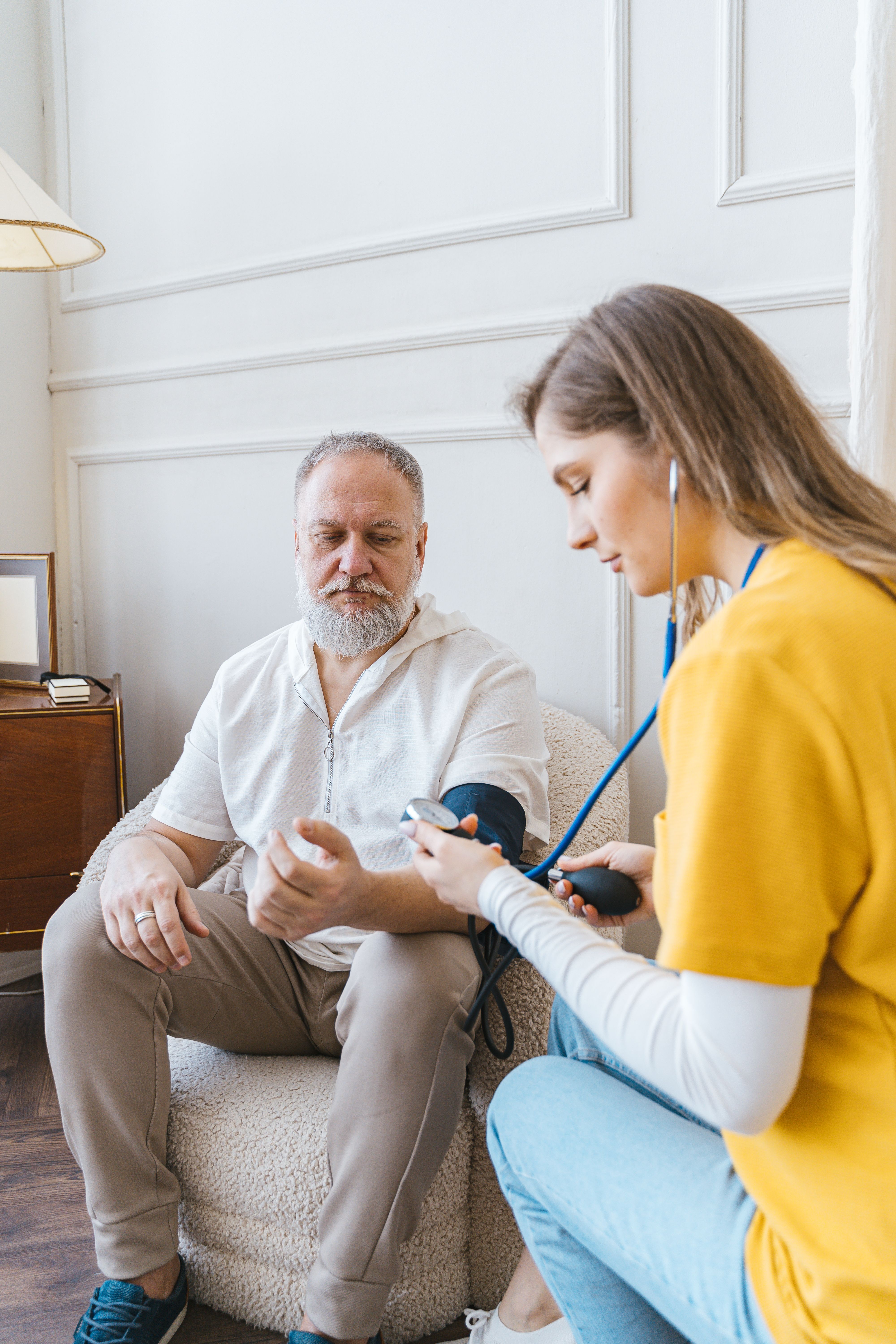 Patient using telehealth on a tablet